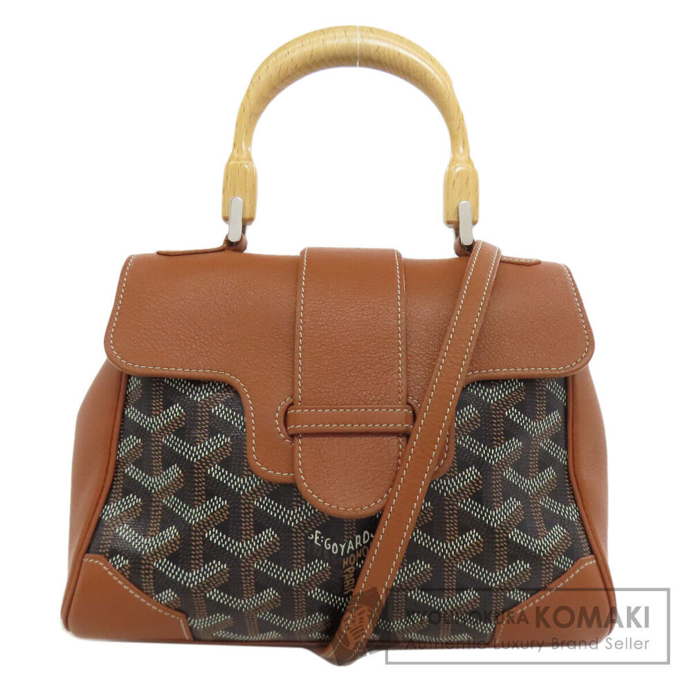 Goyard Saigon Handbag Canvas Calf Leather